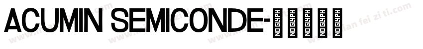 Acumin SemiConde字体转换